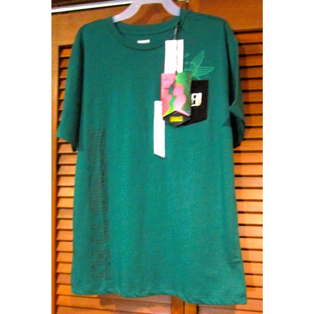 Universal City Studios Unisex Child's Wicked T-Shirt Green Pocket Size XL